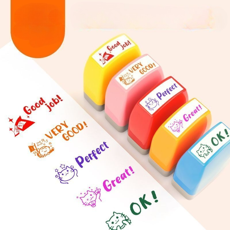 Набор из 5 цветных штампов для – обзор и цена Rubber Date Stamp